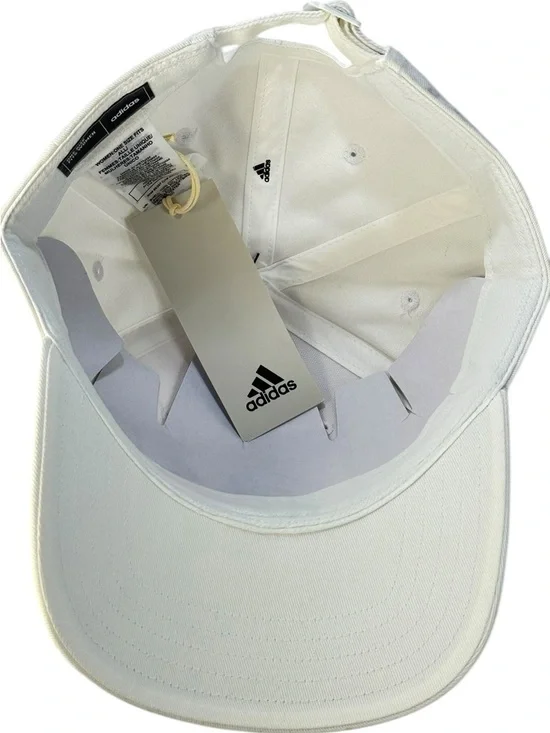 Adidas NWT Tonal Logo Baseball Cap White One Size - Picture 6 of 6